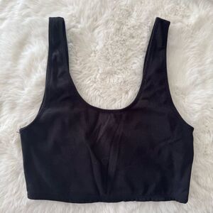 Aritzia Wilfred Free Kos Crop Tank - Black